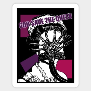 God save the Queen (face hugger) Sticker